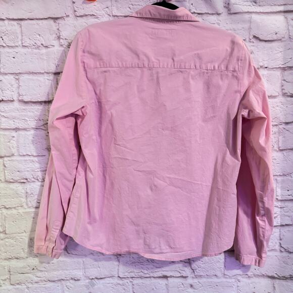 Brooks Brothers Women’s button up Pink Blouse Sz M 24” long - Picture 2 of 4